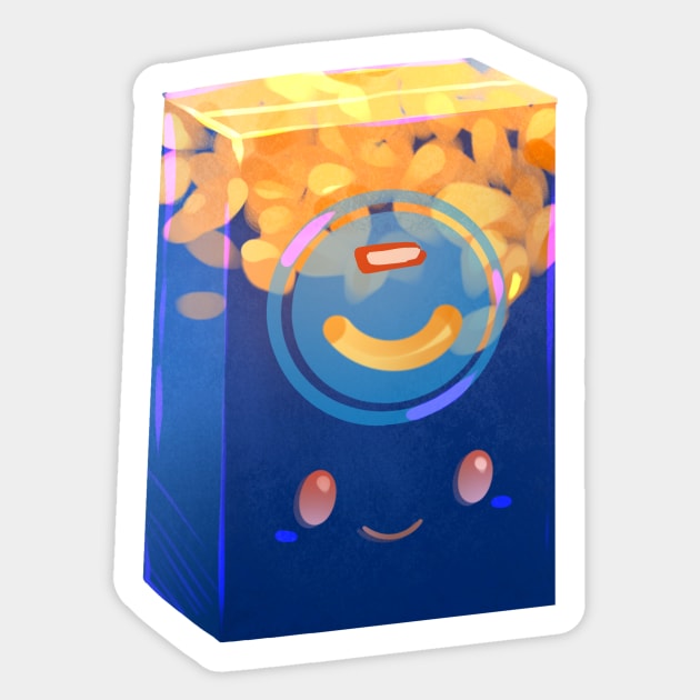 Cute Boxed Macaroni and Cheese Sticker by Claire Lin